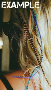 Clip-in Feather Hair Extension 15" long