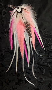 Feather Hair Clip 10" long