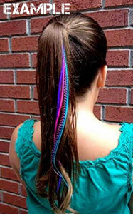 Clip-in Feather Hair Extension 12" long