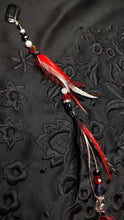 Load image into Gallery viewer, Beaded Feather Hair Clip 13&quot; long