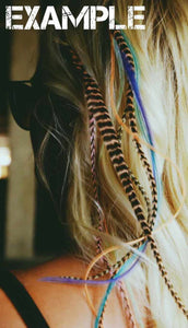 Clip-in Feather Hair Extension 11" long