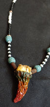 Load image into Gallery viewer, Necklace Real Morel Mushroom Beaded